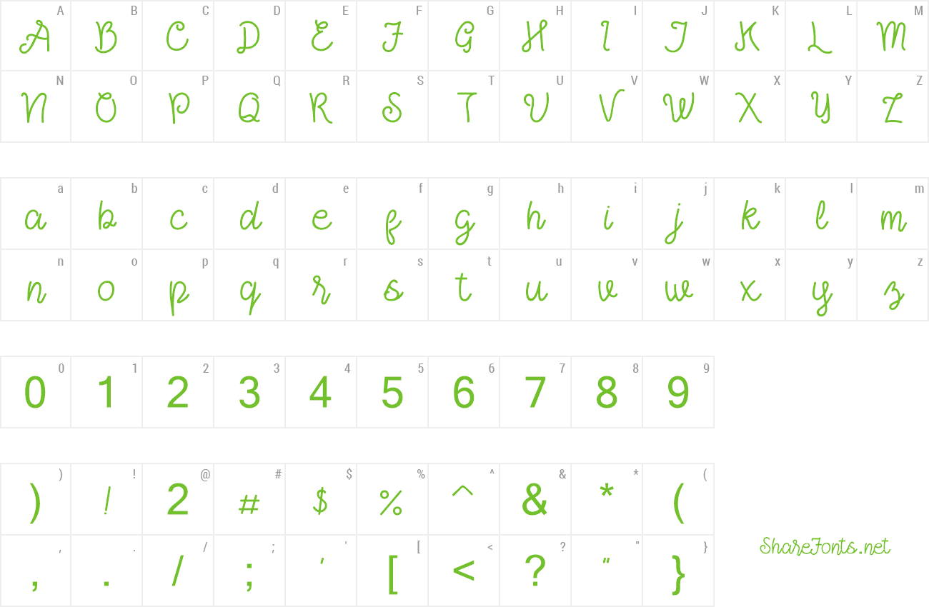 Font Ashalina preview